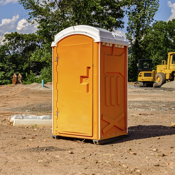 how often are the porta potties cleaned and serviced during a rental period in Grovespring MO